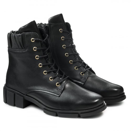 Женские ботинки на шнуровке Kibu Stiefel, Solidus, черные фото 9
