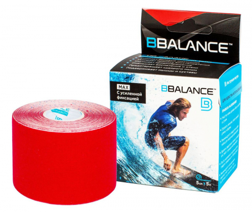 Кинезиотейп BB Tape MAX 5см*5м красный