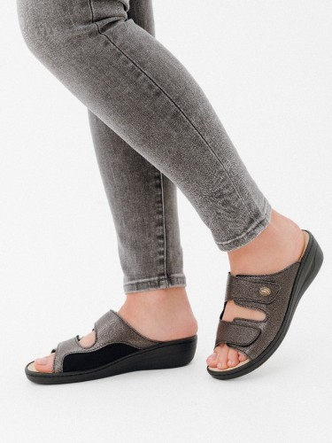 Сабо женские  Eder, Frankenschuhe, зернистый металлик фото 6