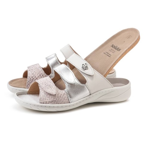 Женские сабо Wellness Special, Solidus, молочный, серебристый фото 6