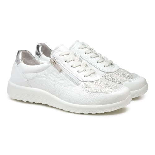 Женские демисезонные кроссовки Enns, Frankenschuhe, белый, серебристый фото 3