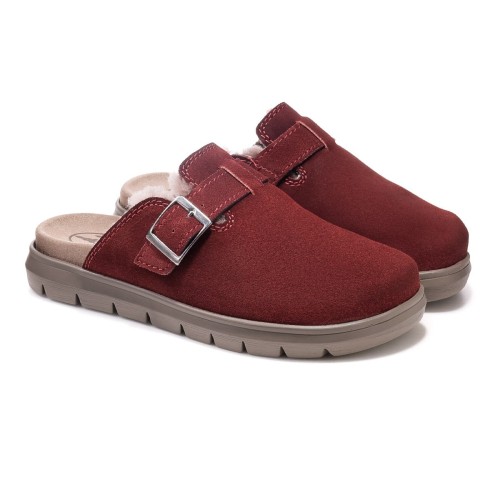 Женские сабо всесезонные Iller, Frankenschuhe, бордовый фото 10
