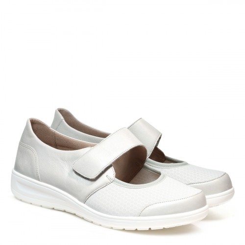 Женские туфли Мэри Джейн  Kate (линия Solicare Soft), Solidus, бело-серебристые фото 9