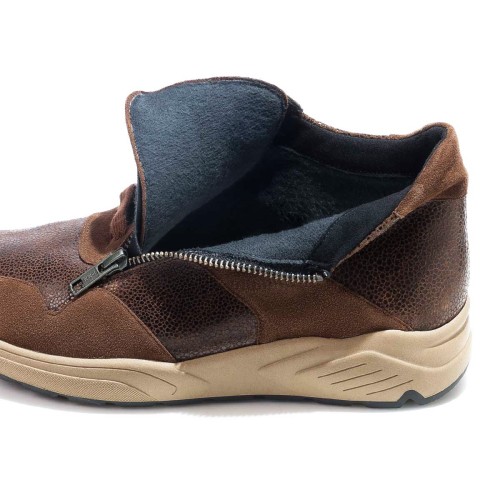 Высокие кроссовки женские, Solidus, Kim, коричневые фото 6