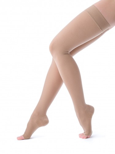 Компрессионные чулки mediven plus 2 класс компрессии с открытым носком и силиконовой резинкой фото 3