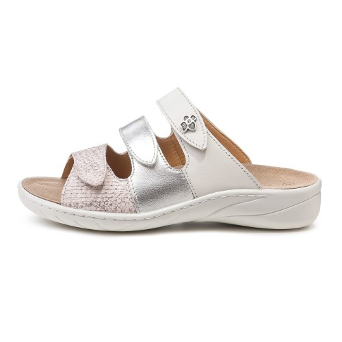 Женские сабо Wellness Special, Solidus, молочный, серебристый фото 4
