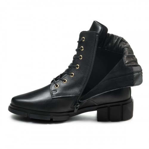 Женские ботинки на шнуровке Kibu Stiefel, Solidus, черные фото 8