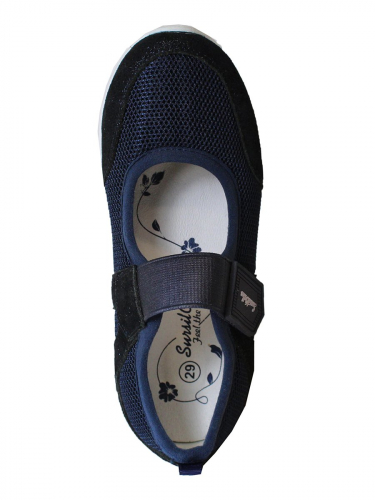 Туфли Мери Джейн демисезонные для девочки Sursil-Ortho синие фото 3