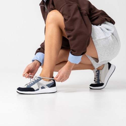 Кроссовки женские Kalea, Solidus, синий, молочный, голубой фото 4