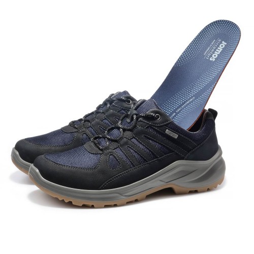 Демисезонные мужские полуботинки Trekking, Jomos, синий, черный фото 8