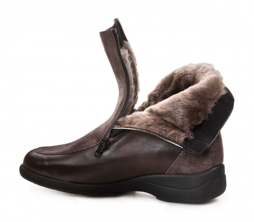 Полусапоги женские зимние Solidus Mary Stiefel коричневые фото 6