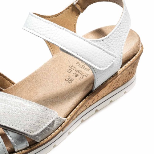 Женские босоножки Mondsee, Frankenschuhe, белый, серебристый фото 10