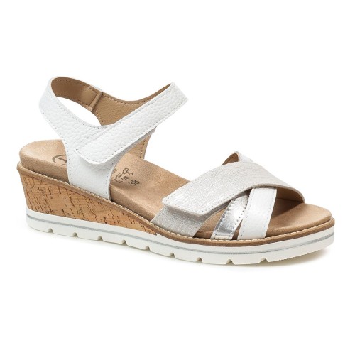Женские босоножки Mondsee, Frankenschuhe, белый, серебристый