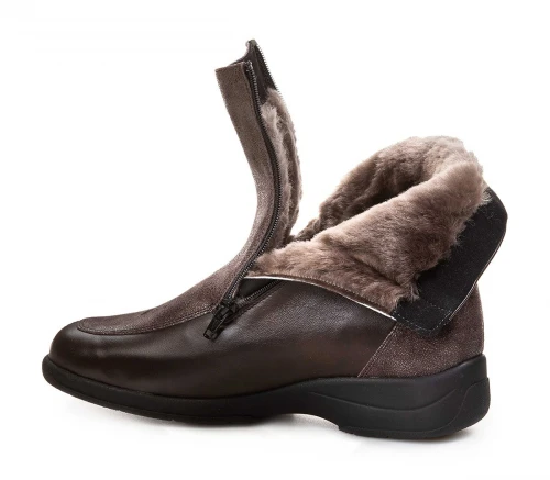 Полусапоги женские зимние Solidus Mary Stiefel коричневые фото 6